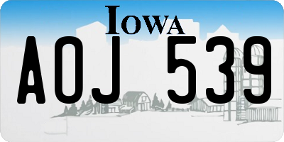 IA license plate AOJ539