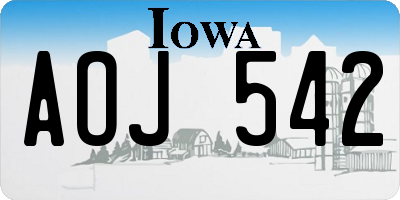 IA license plate AOJ542