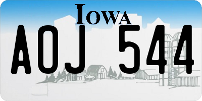 IA license plate AOJ544