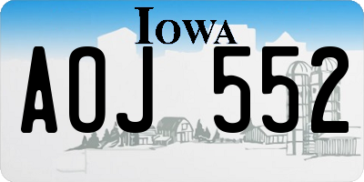 IA license plate AOJ552