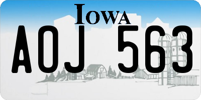IA license plate AOJ563