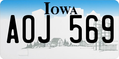 IA license plate AOJ569