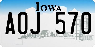 IA license plate AOJ570