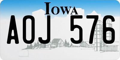 IA license plate AOJ576