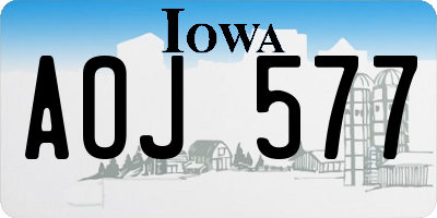 IA license plate AOJ577