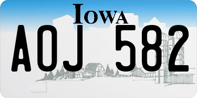 IA license plate AOJ582