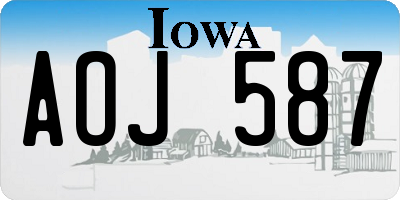 IA license plate AOJ587