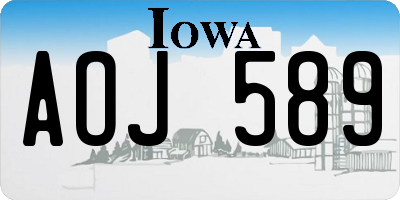 IA license plate AOJ589