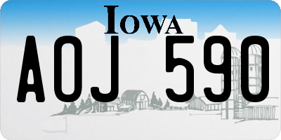 IA license plate AOJ590