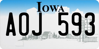IA license plate AOJ593
