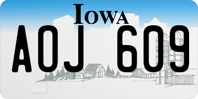 IA license plate AOJ609