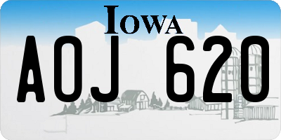 IA license plate AOJ620