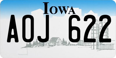 IA license plate AOJ622