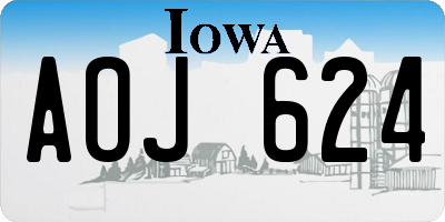 IA license plate AOJ624
