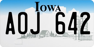 IA license plate AOJ642