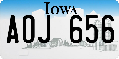 IA license plate AOJ656