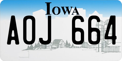 IA license plate AOJ664