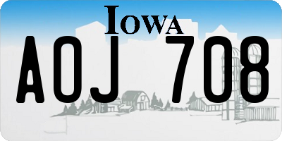 IA license plate AOJ708