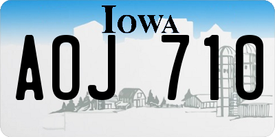 IA license plate AOJ710