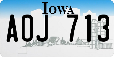 IA license plate AOJ713