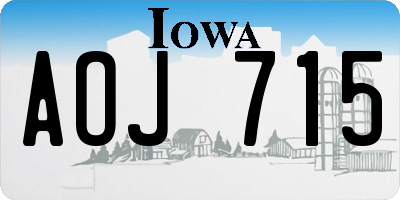IA license plate AOJ715