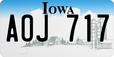 IA license plate AOJ717