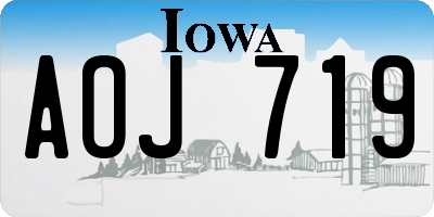 IA license plate AOJ719
