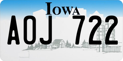 IA license plate AOJ722