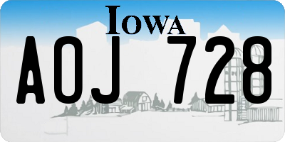 IA license plate AOJ728