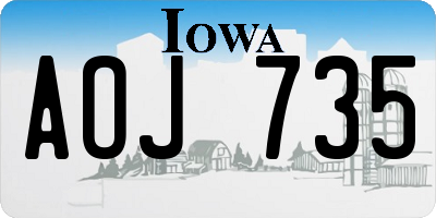 IA license plate AOJ735