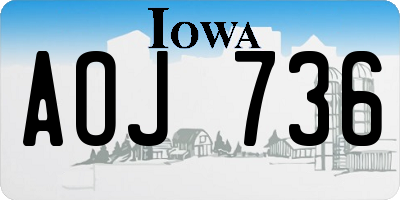 IA license plate AOJ736