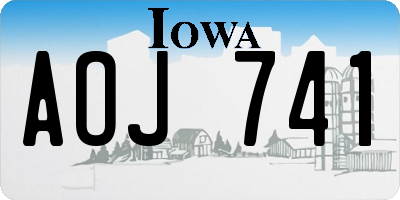 IA license plate AOJ741