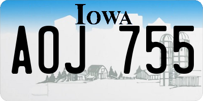 IA license plate AOJ755