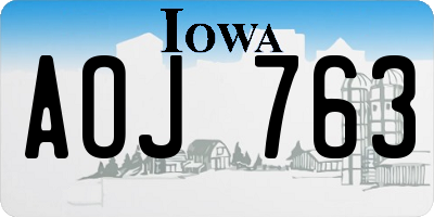 IA license plate AOJ763