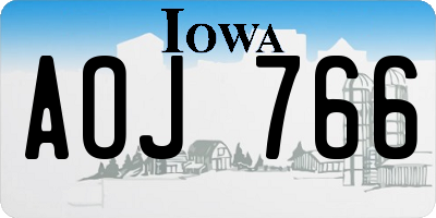 IA license plate AOJ766