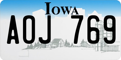 IA license plate AOJ769