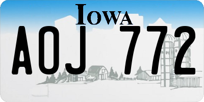 IA license plate AOJ772