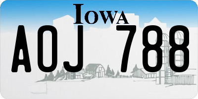 IA license plate AOJ788