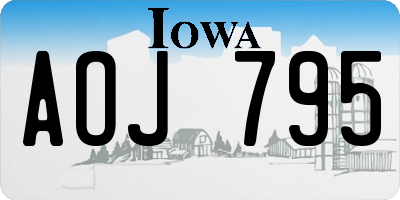 IA license plate AOJ795