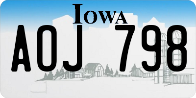 IA license plate AOJ798