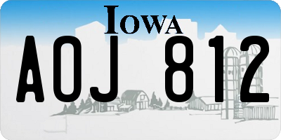 IA license plate AOJ812