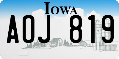 IA license plate AOJ819
