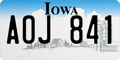 IA license plate AOJ841