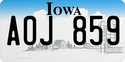 IA license plate AOJ859