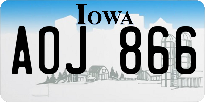 IA license plate AOJ866