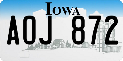 IA license plate AOJ872