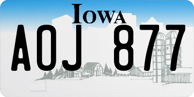 IA license plate AOJ877