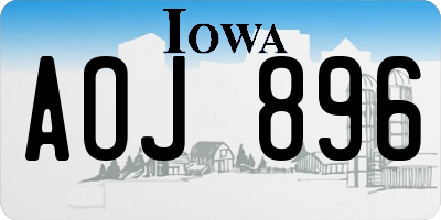 IA license plate AOJ896