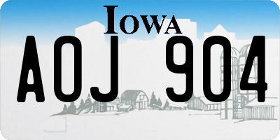 IA license plate AOJ904