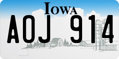 IA license plate AOJ914